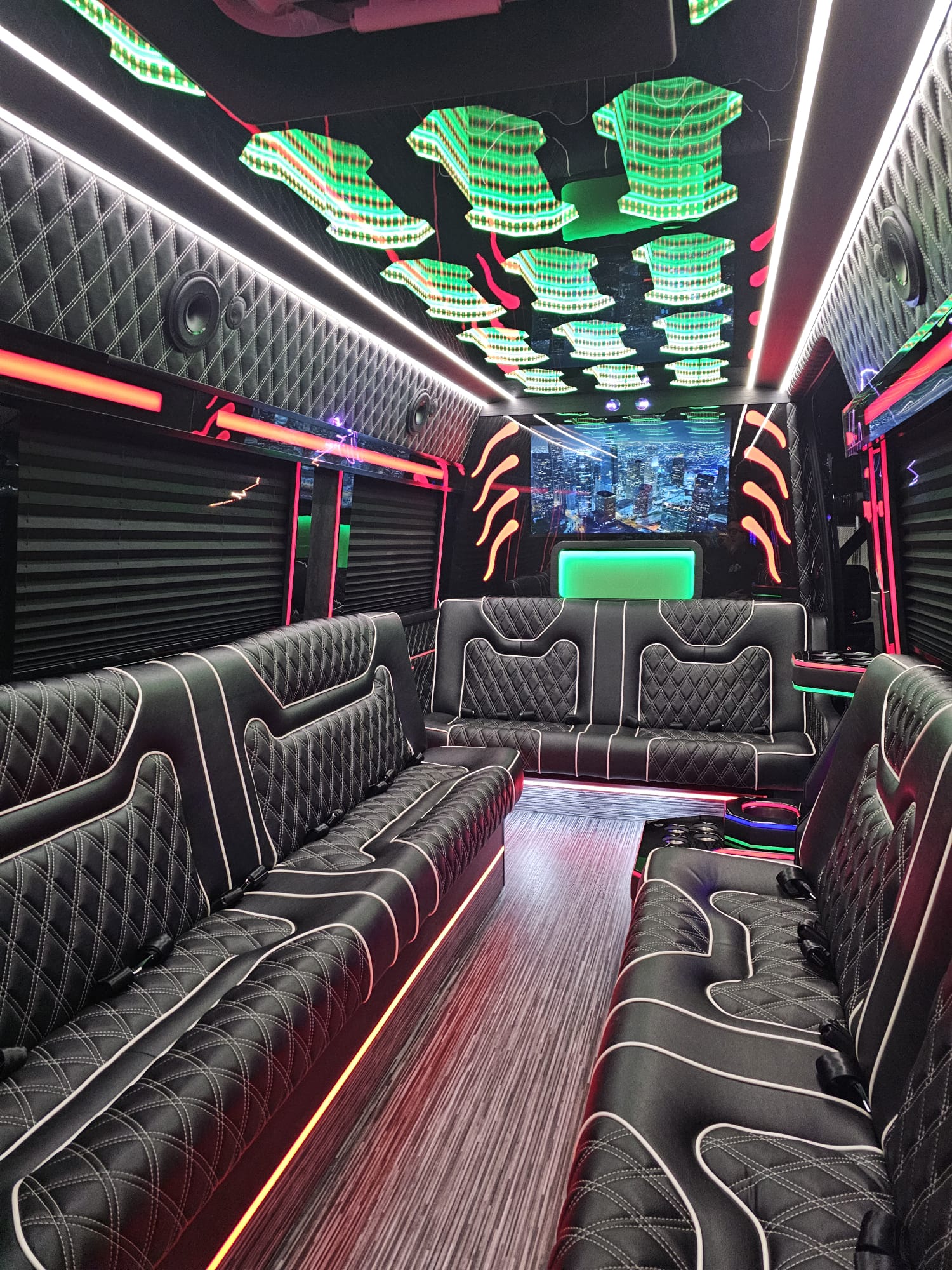 Limo-style Sprinter interior