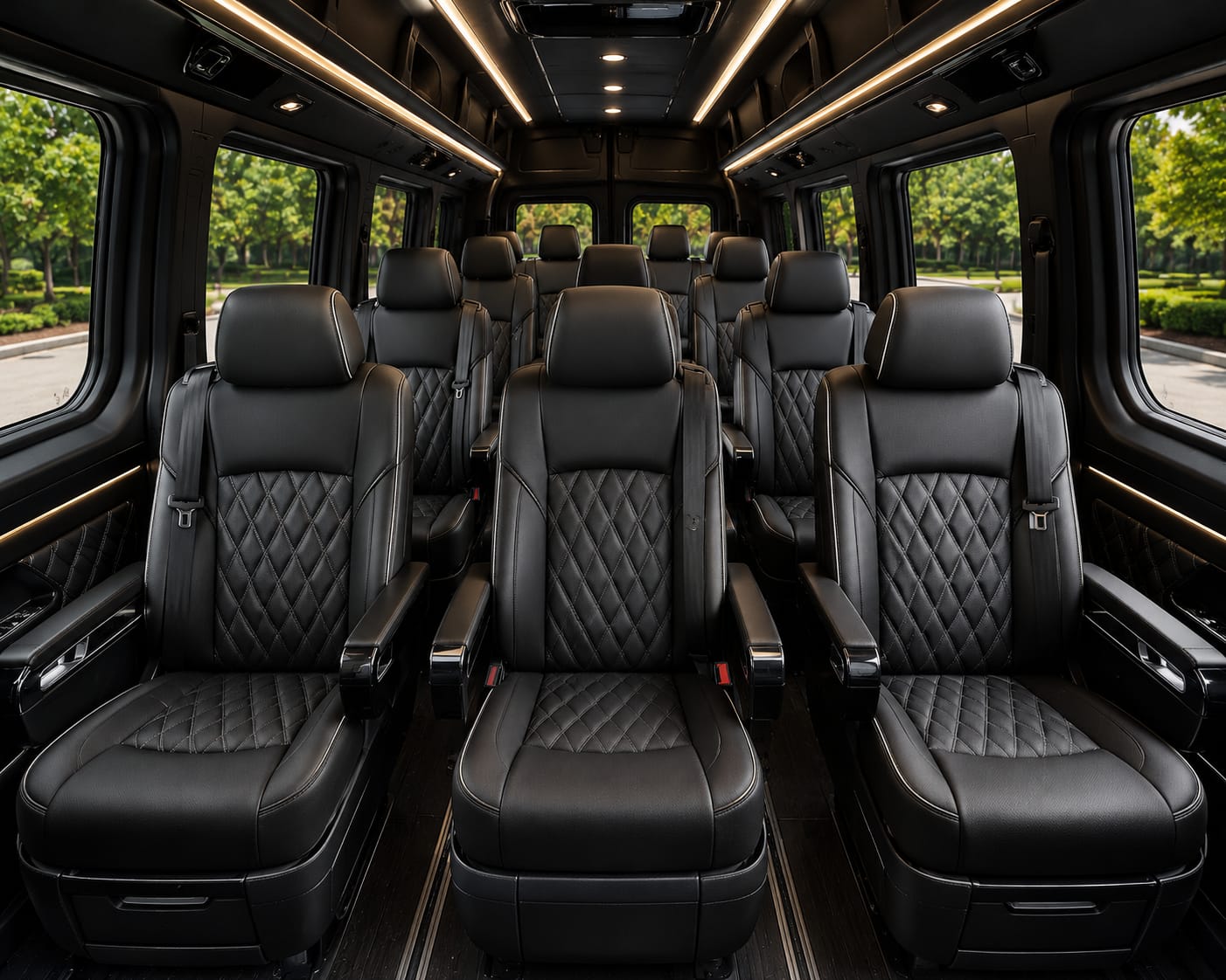 Coach bus interior