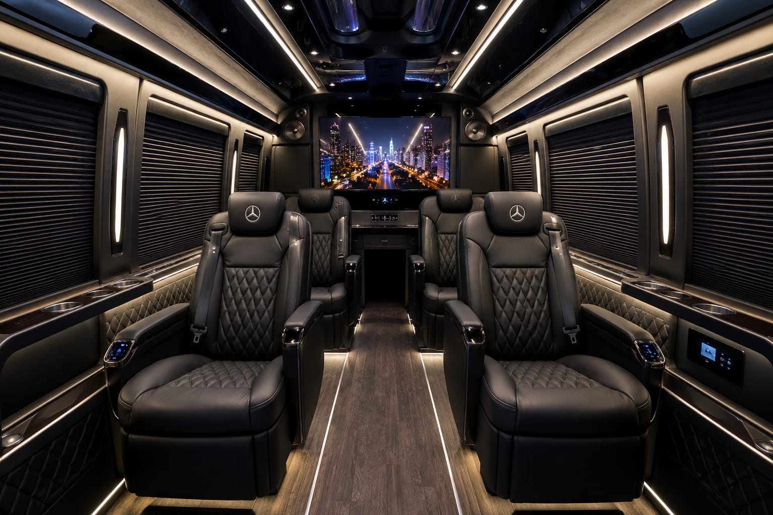 Coach bus interior