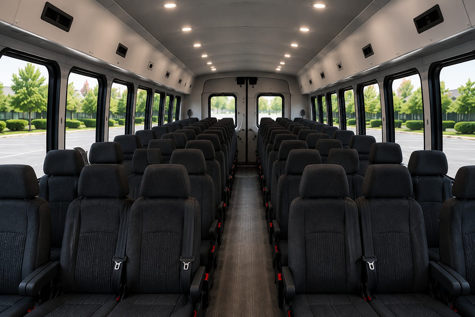 Coach bus interior